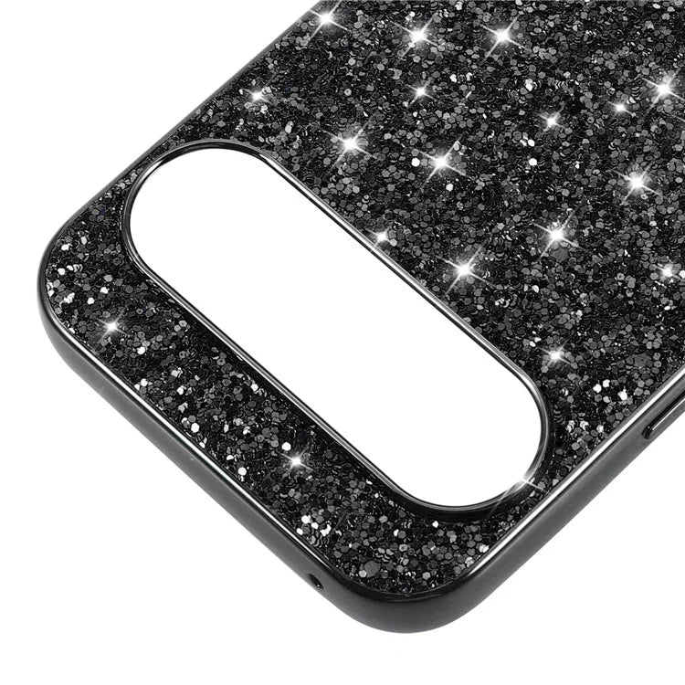 For Google Pixel 9 Pro XL Case Shock-Absorbent TPU+PC Sequins Bling Phone Back Cover