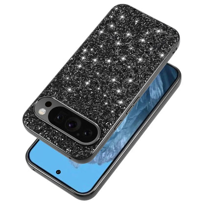 For Google Pixel 9 Pro XL Case Shock-Absorbent TPU+PC Sequins Bling Phone Back Cover