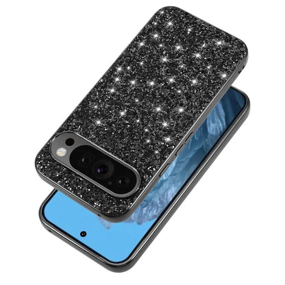 For Google Pixel 9 Pro XL Case Shock-Absorbent TPU+PC Sequins Bling Phone Back Cover