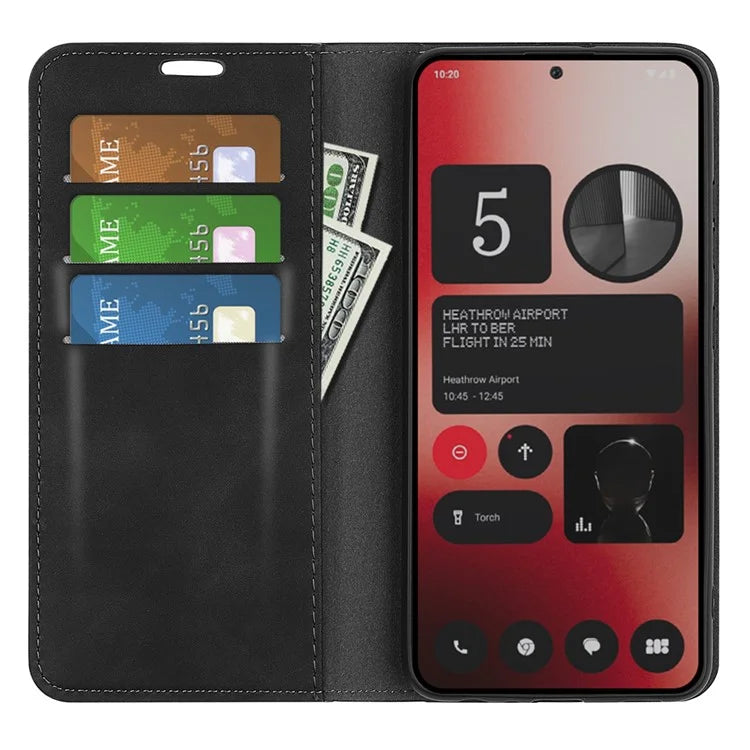 For Nothing Phone (2a) Case PU Leather Stand Phone Protective Cover Skin Touch Phone Shell