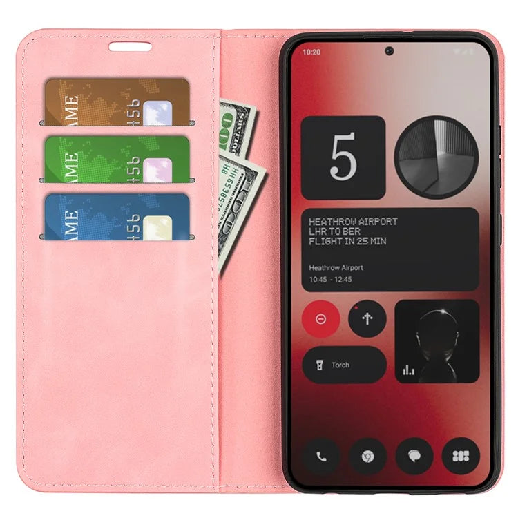 For Nothing Phone (2a) Case PU Leather Stand Phone Protective Cover Skin Touch Phone Shell