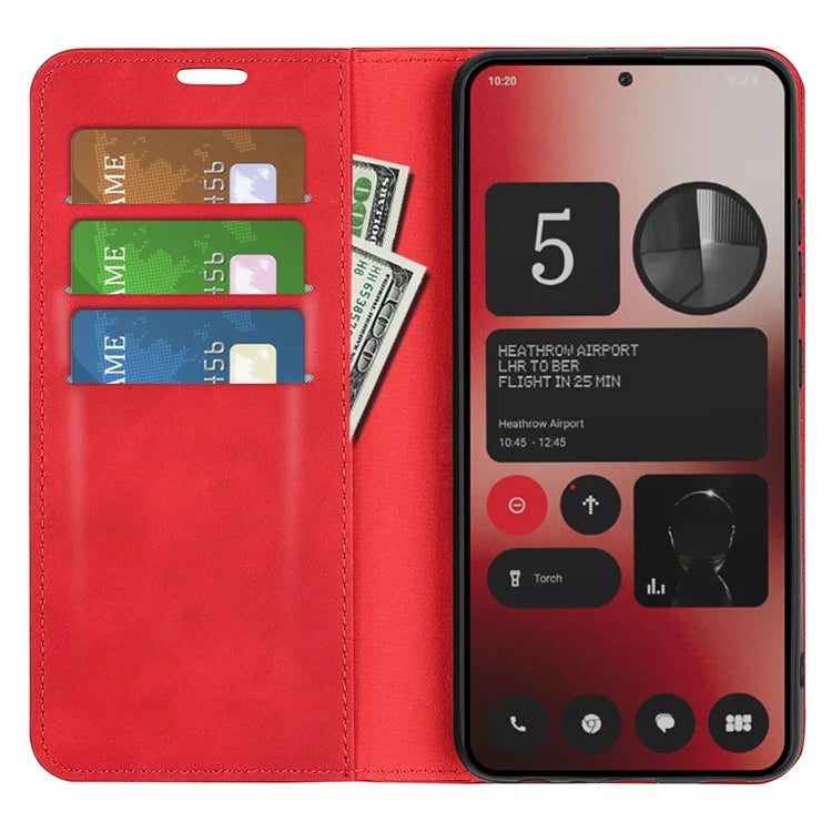 For Nothing Phone (2a) Case PU Leather Stand Phone Protective Cover Skin Touch Phone Shell