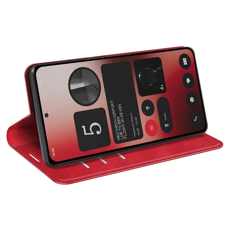For Nothing Phone (2a) Case PU Leather Stand Phone Protective Cover Skin Touch Phone Shell