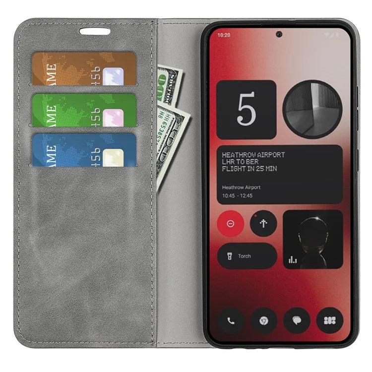 For Nothing Phone (2a) Case PU Leather Stand Phone Protective Cover Skin Touch Phone Shell