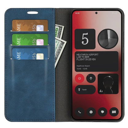 For Nothing Phone (2a) Case PU Leather Stand Phone Protective Cover Skin Touch Phone Shell