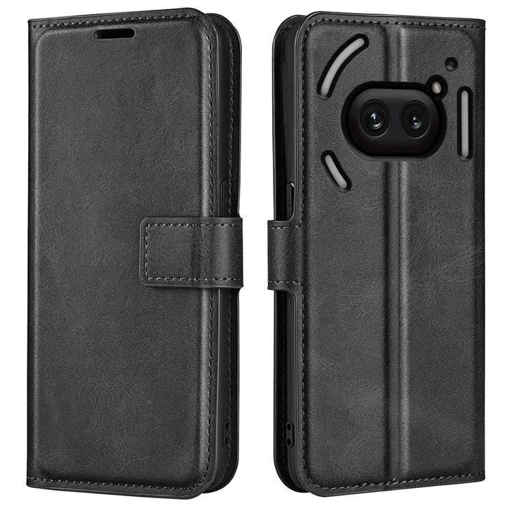 For Nothing Phone (2a) Case PU Leather+TPU Phone Shell Calf Texture Wallet Stand Cover