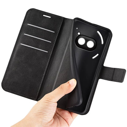 For Nothing Phone (2a) Case PU Leather+TPU Phone Shell Calf Texture Wallet Stand Cover