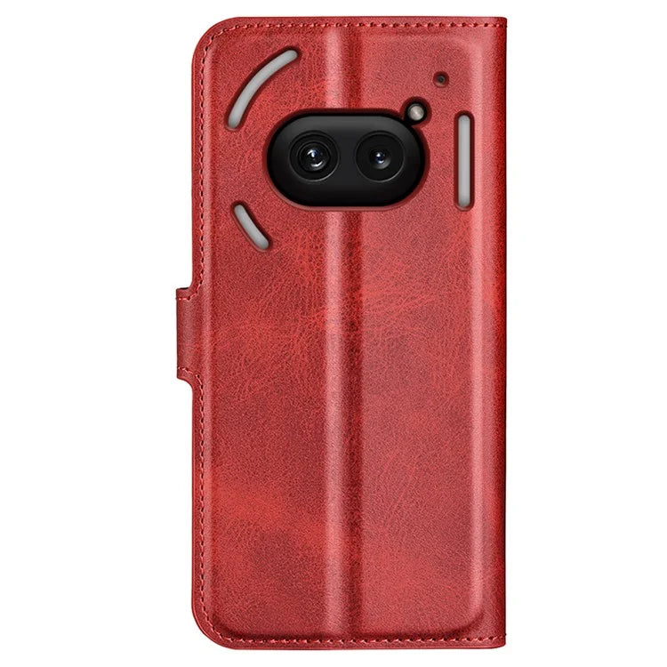 For Nothing Phone (2a) Case PU Leather+TPU Phone Shell Calf Texture Wallet Stand Cover