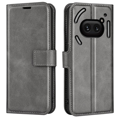 For Nothing Phone (2a) Case PU Leather+TPU Phone Shell Calf Texture Wallet Stand Cover