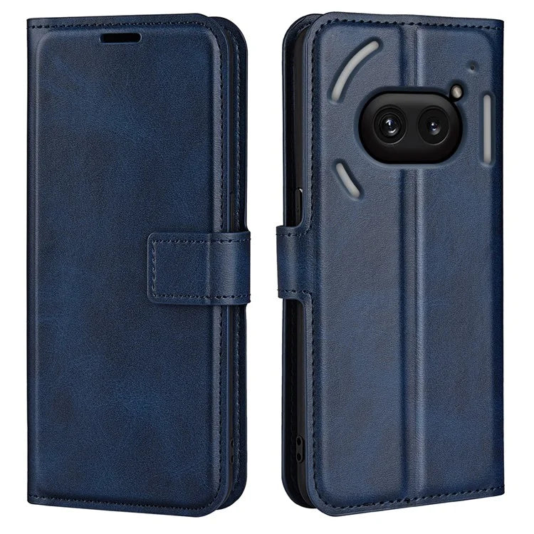 For Nothing Phone (2a) Case PU Leather+TPU Phone Shell Calf Texture Wallet Stand Cover