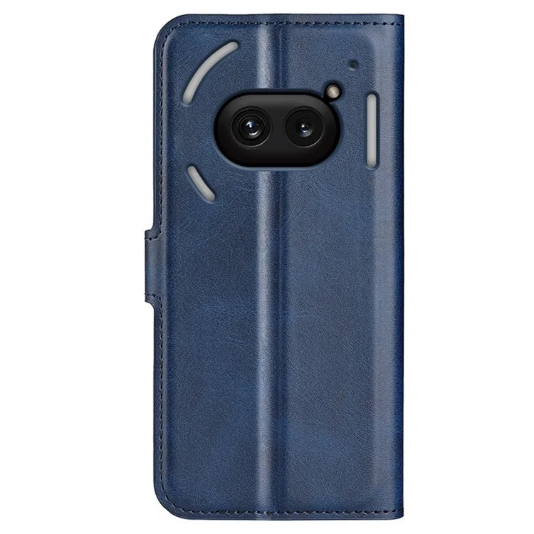 For Nothing Phone (2a) Case PU Leather+TPU Phone Shell Calf Texture Wallet Stand Cover