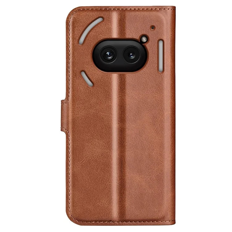 For Nothing Phone (2a) Case PU Leather+TPU Phone Shell Calf Texture Wallet Stand Cover