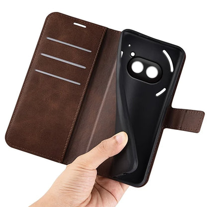 For Nothing Phone (2a) Case PU Leather+TPU Phone Shell Calf Texture Wallet Stand Cover