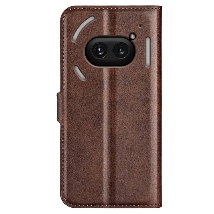 For Nothing Phone (2a) Case PU Leather+TPU Phone Shell Calf Texture Wallet Stand Cover