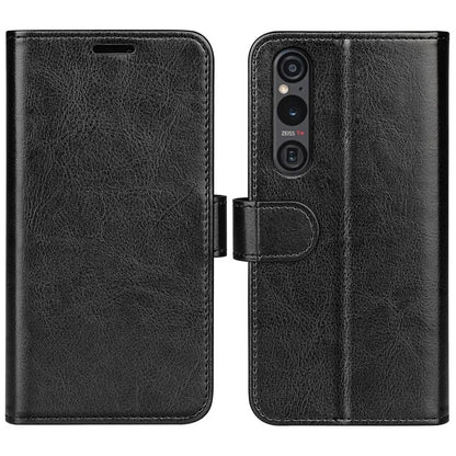 For Sony Xperia 1 VI Case Crazy Horse Texture PU Leather Stand Magnetic Protect Phone Cover