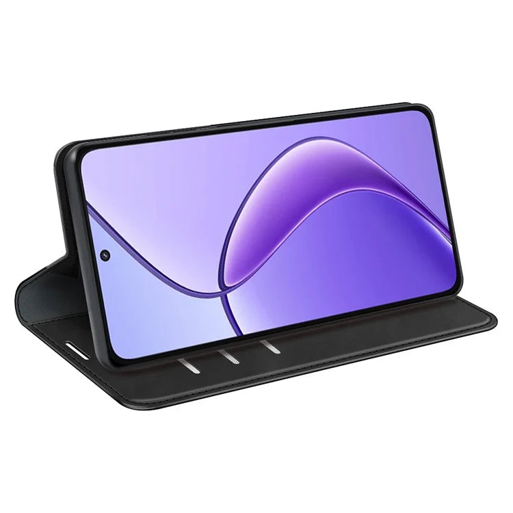 For Realme 12 5G Case Drop-resistant PU Leather Wallet Skin Touch Phone Shell