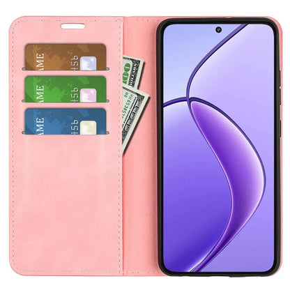 For Realme 12 5G Case Drop-resistant PU Leather Wallet Skin Touch Phone Shell