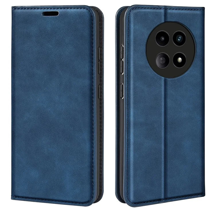 For Realme 12 5G Case Drop-resistant PU Leather Wallet Skin Touch Phone Shell
