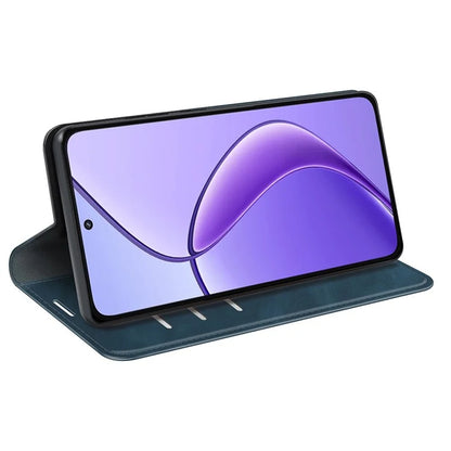 For Realme 12 5G Case Drop-resistant PU Leather Wallet Skin Touch Phone Shell