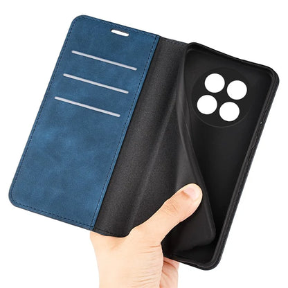For Realme 12 5G Case Drop-resistant PU Leather Wallet Skin Touch Phone Shell