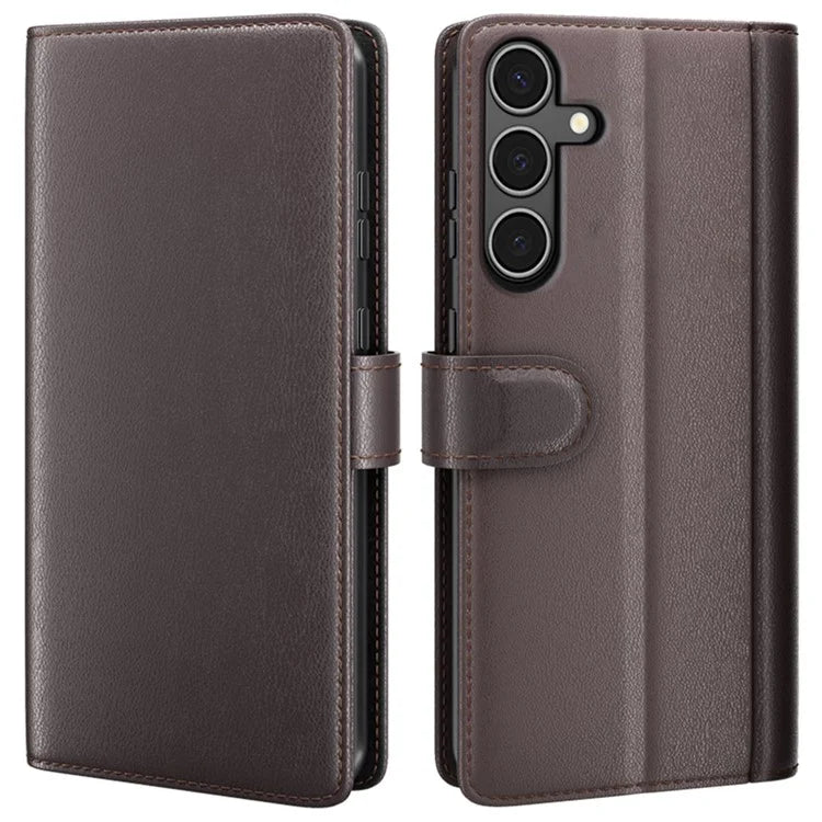 For Samsung Galaxy A34 5G Magnetic Case Stand Wallet Genuine Split Leather Phone Protector