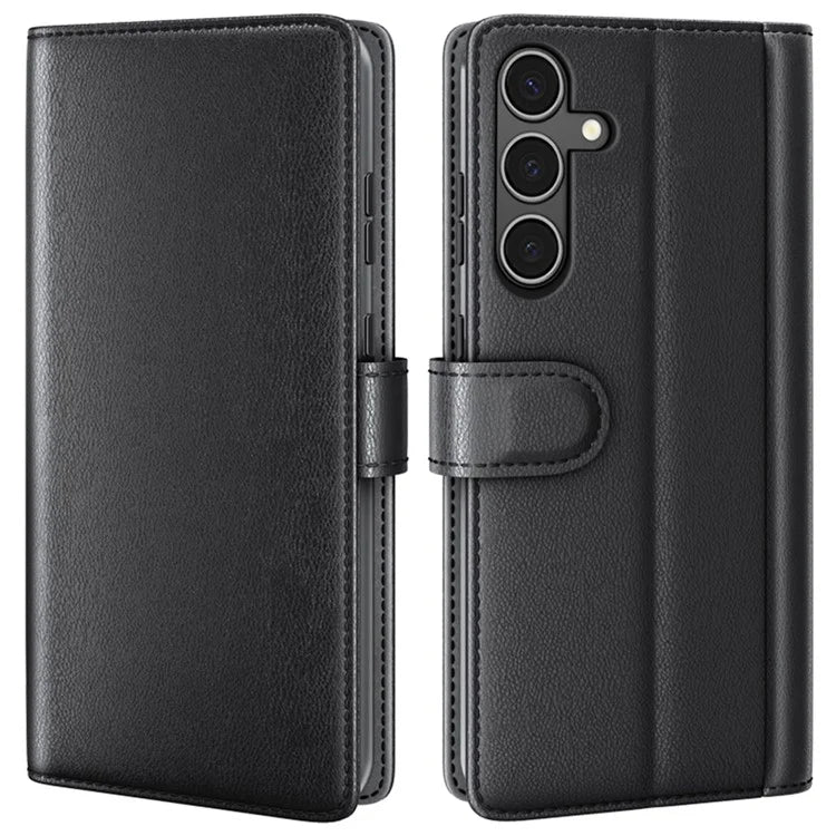 For Samsung Galaxy A34 5G Magnetic Case Stand Wallet Genuine Split Leather Phone Protector