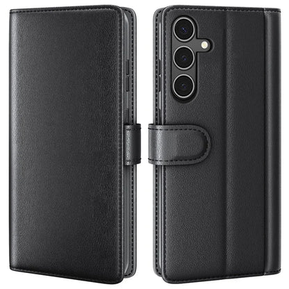 For Samsung Galaxy A34 5G Magnetic Case Stand Wallet Genuine Split Leather Phone Protector