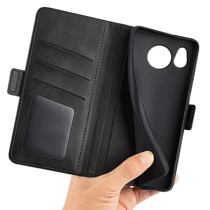 For Sharp Aquos Sense 8 Leather Case Wallet Stand Protective Cover Anti-scratch Cell Phone Shell