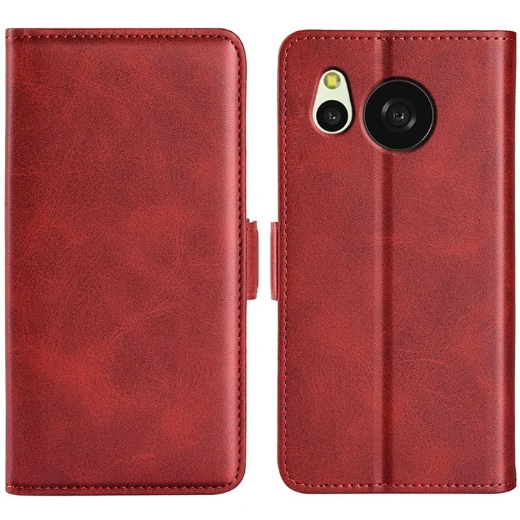 For Sharp Aquos Sense 8 Leather Case Wallet Stand Protective Cover Anti-scratch Cell Phone Shell