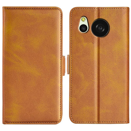 For Sharp Aquos Sense 8 Leather Case Wallet Stand Protective Cover Anti-scratch Cell Phone Shell