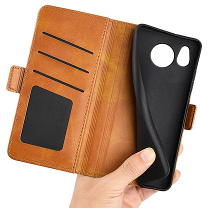 For Sharp Aquos Sense 8 Leather Case Wallet Stand Protective Cover Anti-scratch Cell Phone Shell
