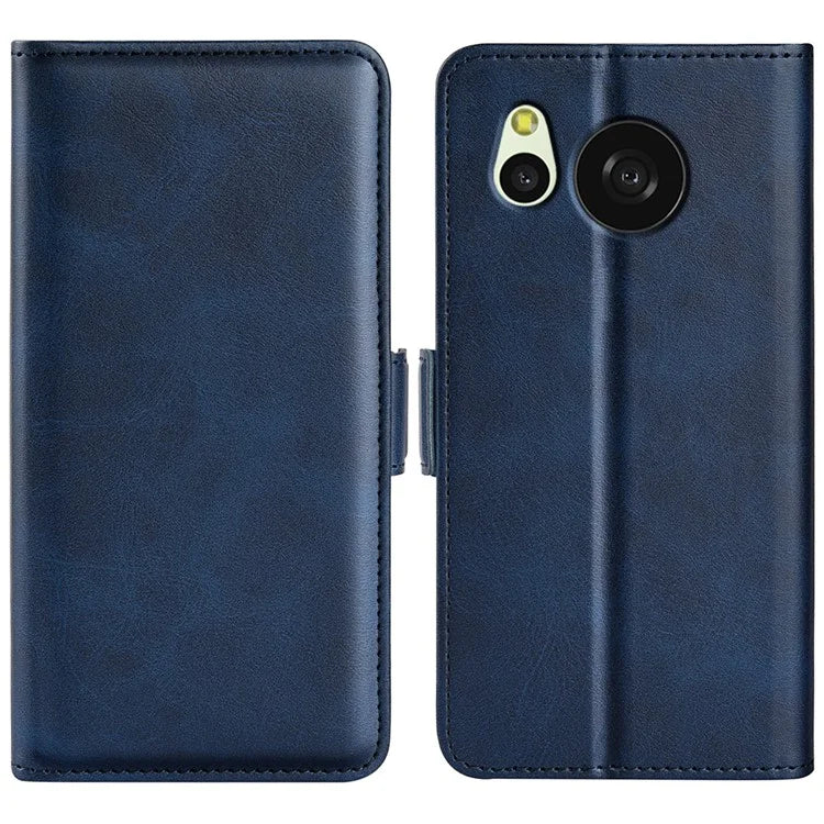 For Sharp Aquos Sense 8 Leather Case Wallet Stand Protective Cover Anti-scratch Cell Phone Shell