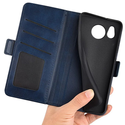 For Sharp Aquos Sense 8 Leather Case Wallet Stand Protective Cover Anti-scratch Cell Phone Shell