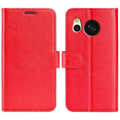 For Sharp Aquos Sense 8 Case PU Leather+TPU Flip Phone Back Cover Crazy Horse Texture