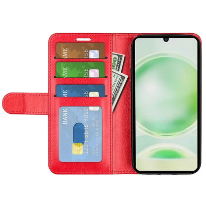 For Sharp Aquos Sense 8 Case PU Leather+TPU Flip Phone Back Cover Crazy Horse Texture