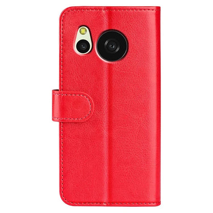 For Sharp Aquos Sense 8 Case PU Leather+TPU Flip Phone Back Cover Crazy Horse Texture