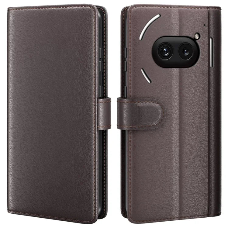 For Nothing Phone (2a) Case Wallet Card Holder Genuine Split Leather Mobile Phone Cover