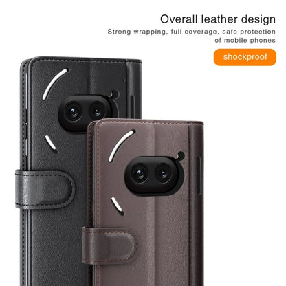 For Nothing Phone (2a) Case Wallet Card Holder Genuine Split Leather Mobile Phone Cover