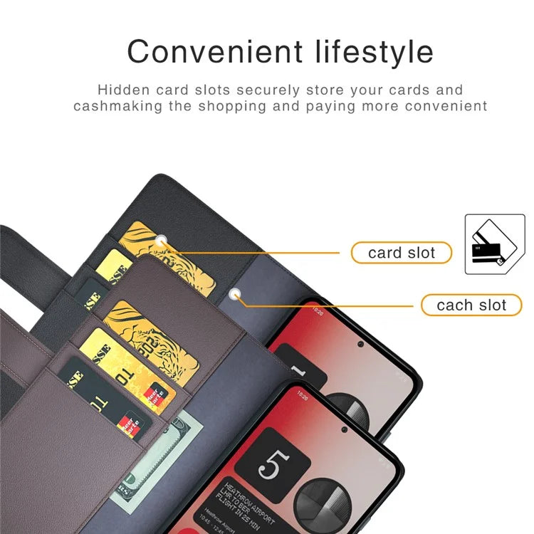 For Nothing Phone (2a) Case Wallet Card Holder Genuine Split Leather Mobile Phone Cover
