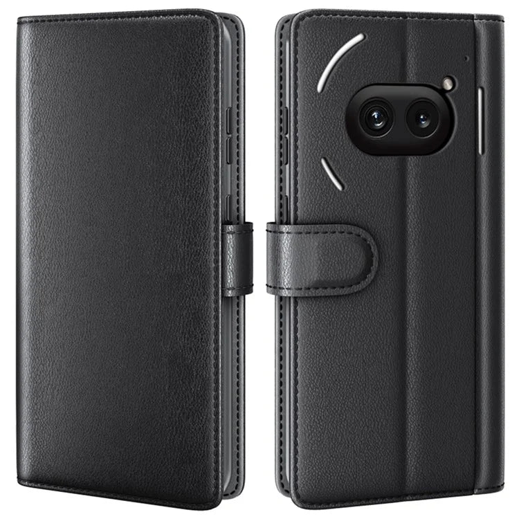 For Nothing Phone (2a) Case Wallet Card Holder Genuine Split Leather Mobile Phone Cover