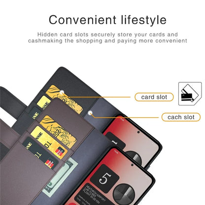 For Nothing Phone (2a) Case Wallet Card Holder Genuine Split Leather Mobile Phone Cover