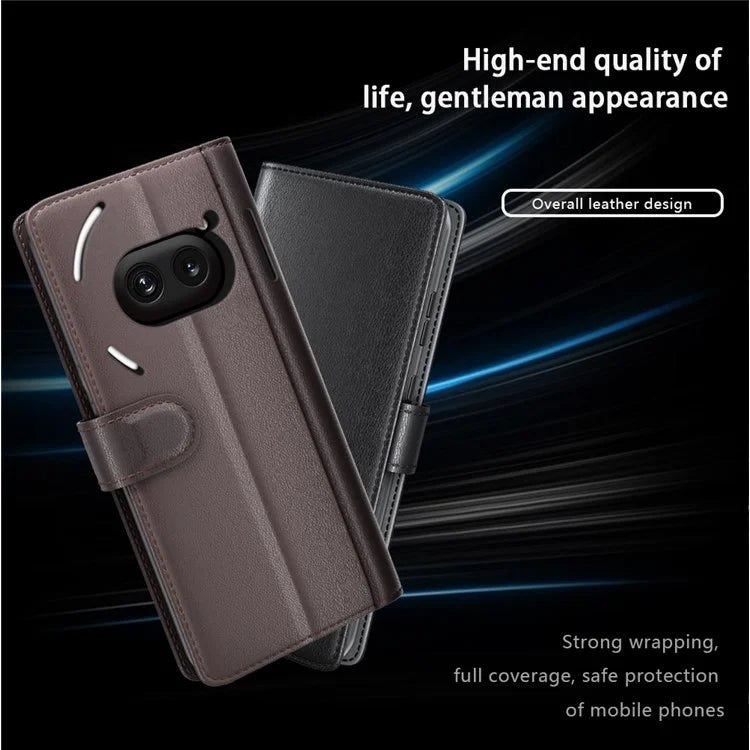 For Nothing Phone (2a) Case Wallet Card Holder Genuine Split Leather Mobile Phone Cover