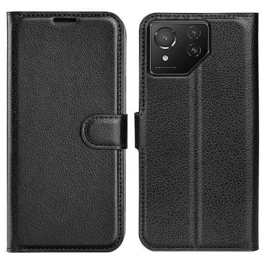 For Asus ROG Phone 8 5G / Phone 8 Pro 5G Case PU Leather Litchi Texture Flip Wallet Phone Cover
