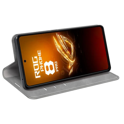 For Asus ROG Phone 8 5G / Phone 8 Pro 5G Case PU Leather Skin Touch Flip Stand View Phone Cover