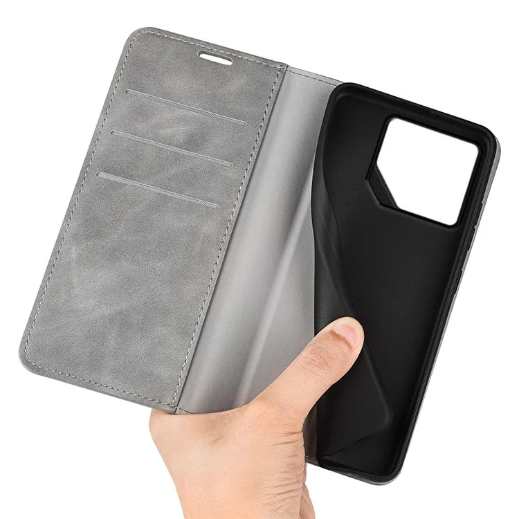 For Asus ROG Phone 8 5G / Phone 8 Pro 5G Case PU Leather Skin Touch Flip Stand View Phone Cover