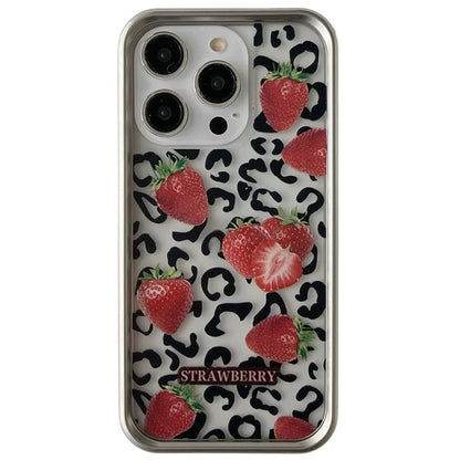 For iPhone 13 Pro Electroplating Case TPU Phone Protective Cover Fruit Pattern Design