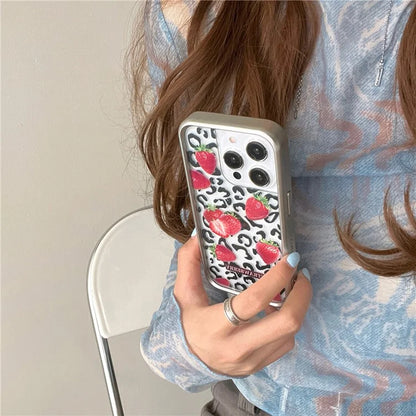 For iPhone 13 Pro Electroplating Case TPU Phone Protective Cover Fruit Pattern Design