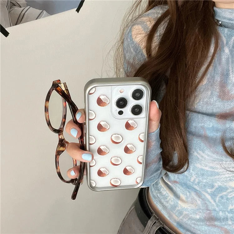 For iPhone 13 Pro Electroplating Case TPU Phone Protective Cover Fruit Pattern Design