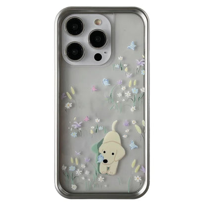 For iPhone 14 Pro Pattern Design Electroplating Back Case TPU Phone Cover