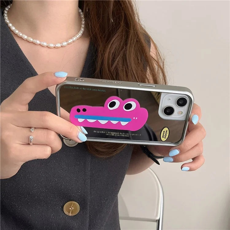 For iPhone 15 TPU Case Crocodile Pattern Electroplating Phone Cover